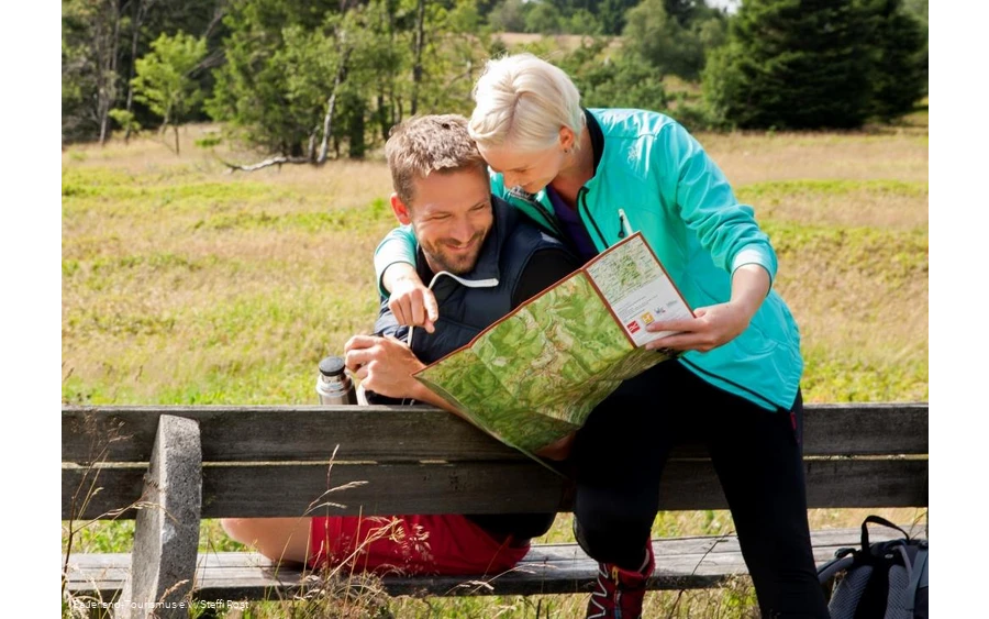 Blick auf die Wanderkarte