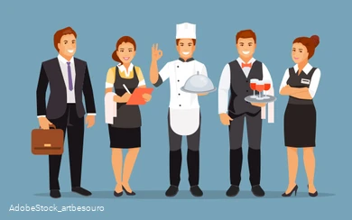 verschiedene Berufe Gastgeber