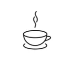 Icon einer dampfenden Kaffeetasse