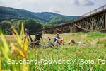 Eine kleine Pause bei der Radtour an der Fischbauchträgerbrücke Böddinghausen.